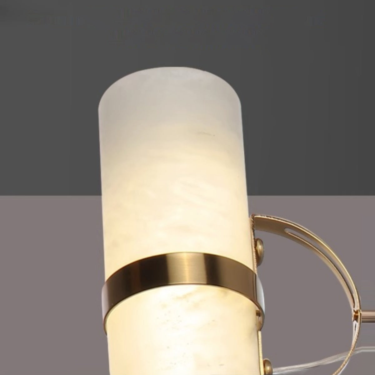 Mini Cylindrical Alabaster Pendant Light - Natural Stone LED Bar Light