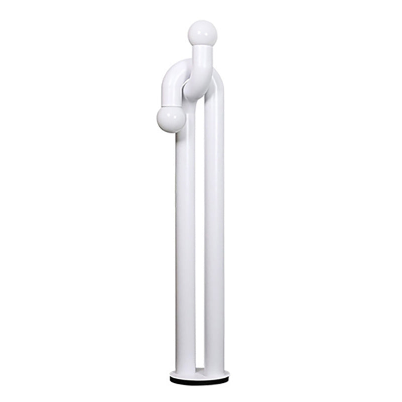 Modulation Floor Lamp - Graphic Folded Steel & Opaline Glass Globes