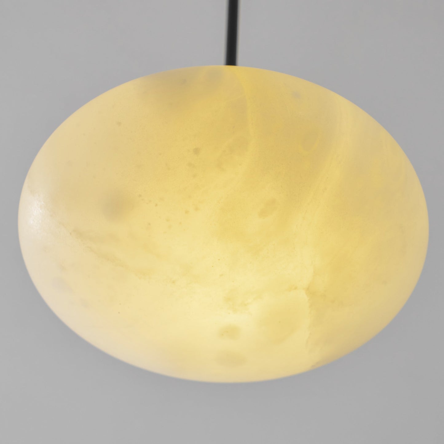Moonstone Alabaster Pendant Lamp - Natural Spanish Stone & Brass Pendant | Modern Organic