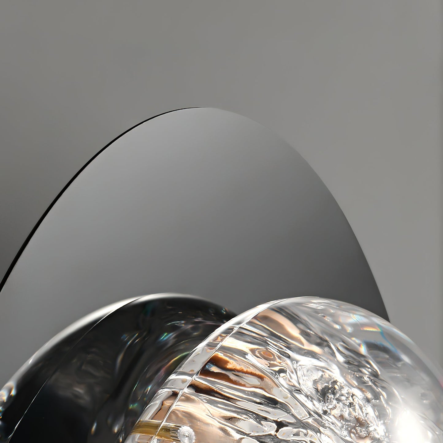 Morstad Sconce - Optical Acrylic & Stainless Steel LED Wall Light | Modern Geometric Sconce