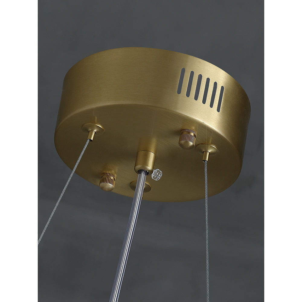 Raechelle Alabaster Chandelier - Antique Brass & Natural Stone Globe Light
