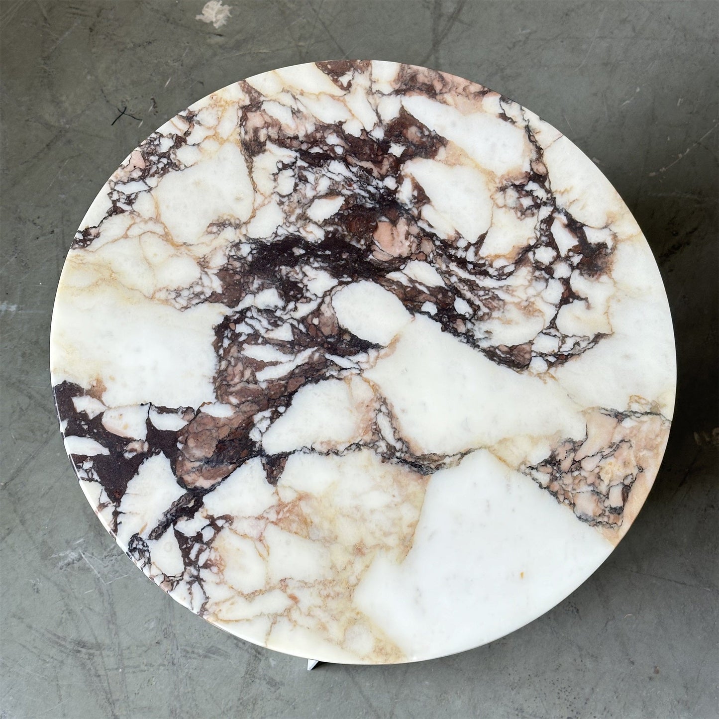 Rosie Marble Side Table - Bulgari & Travertine Natural Stone Pedestal | Luxury Minimalist Bedside Table