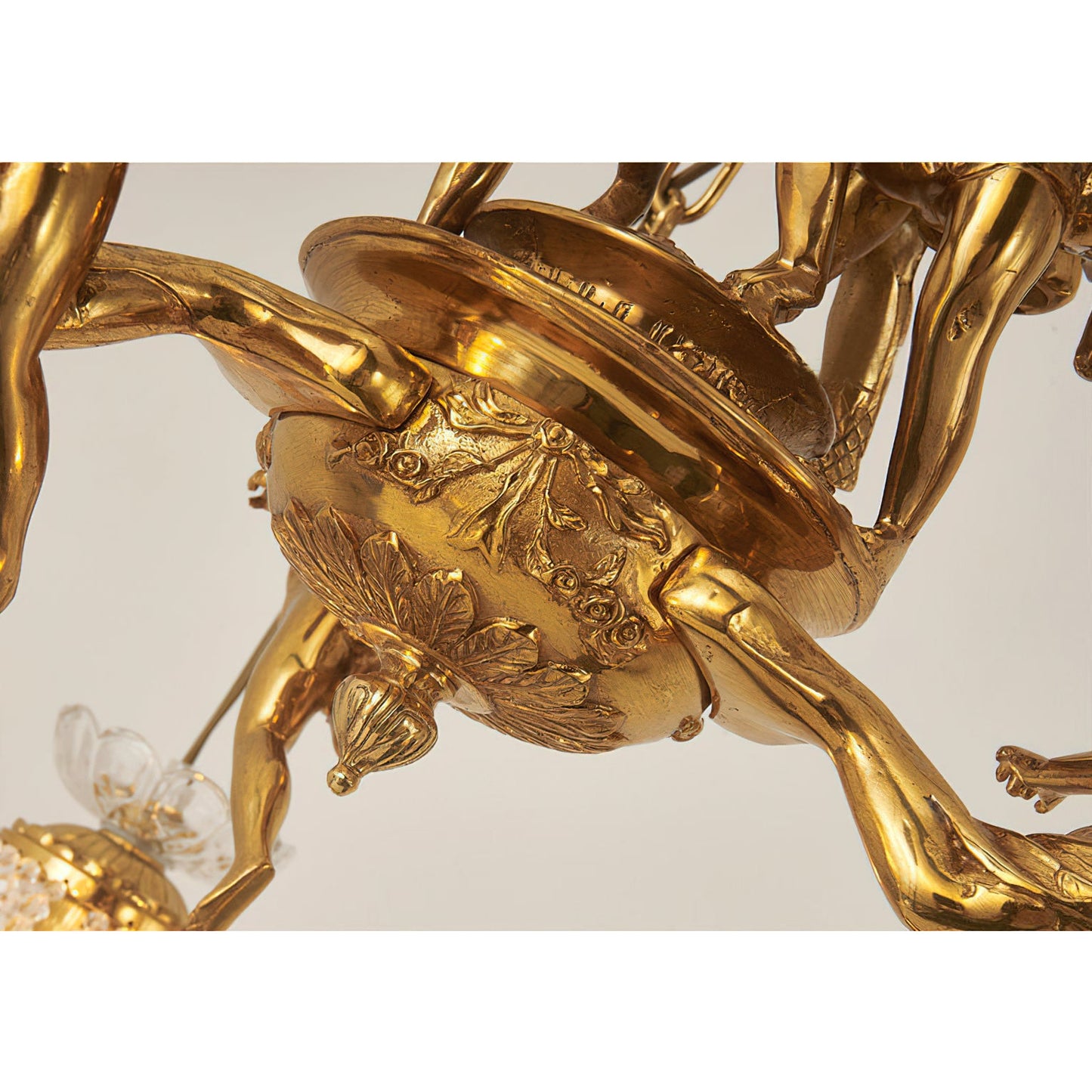 Ruth Brass Chandelier - 19th Century Antique Style Crystal & Brass Pendant | Luxury Tiered Chandelier