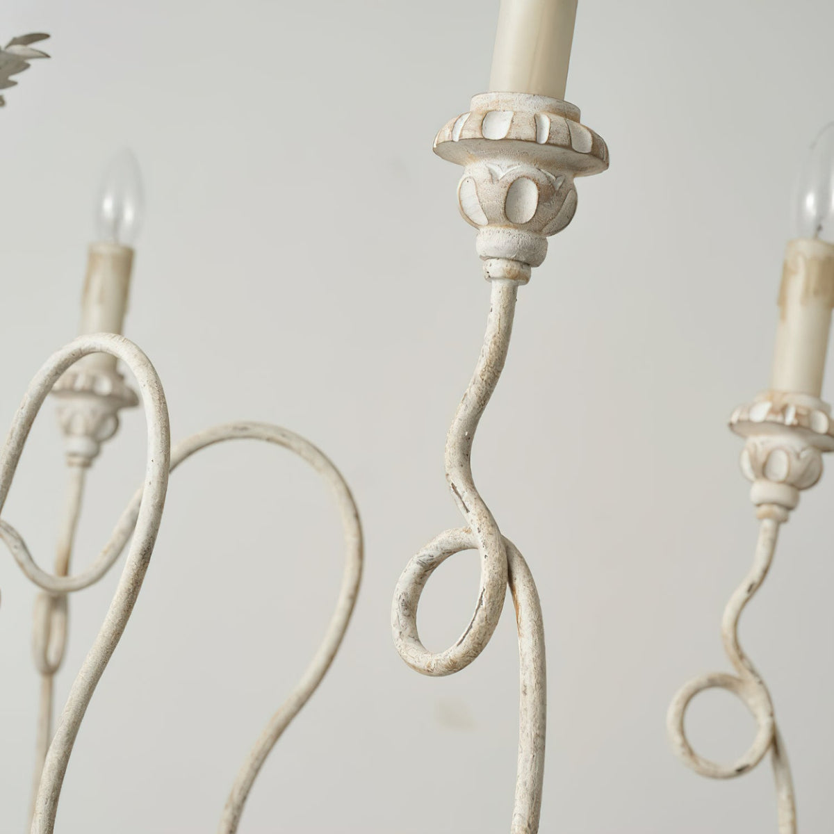 Salento Chandelier - Italian Baroque Carved Wood Pendant Light