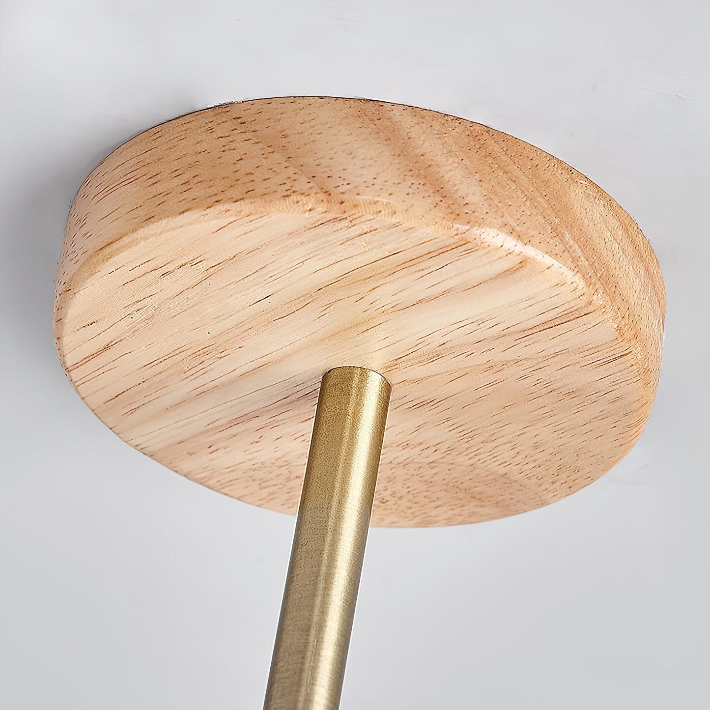 Sally Surface Mount Ceiling Lamp - Travertine & Wood Rotatable Light