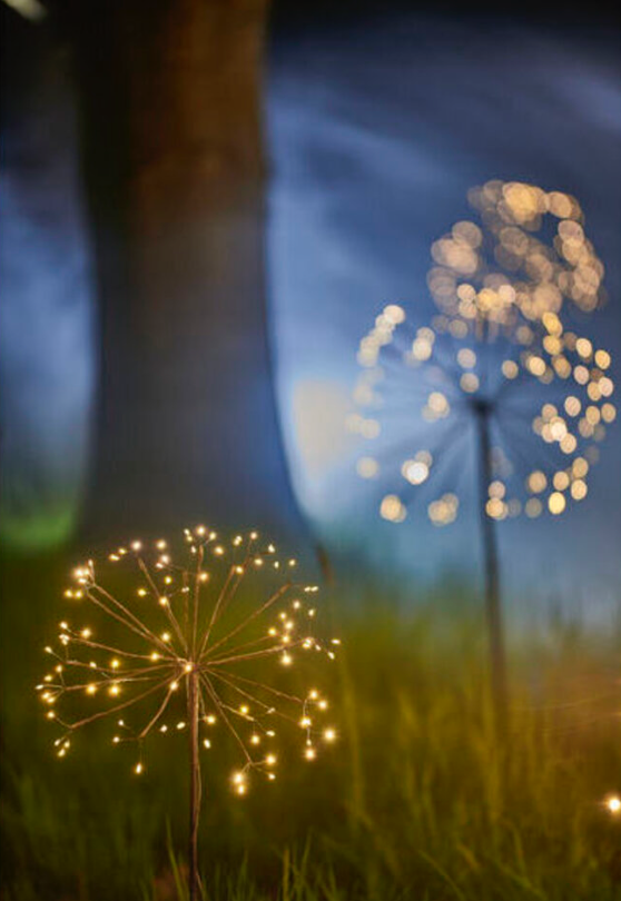 Solar Dandelion Yard Stake - Decorative LED Garden Pathway Light