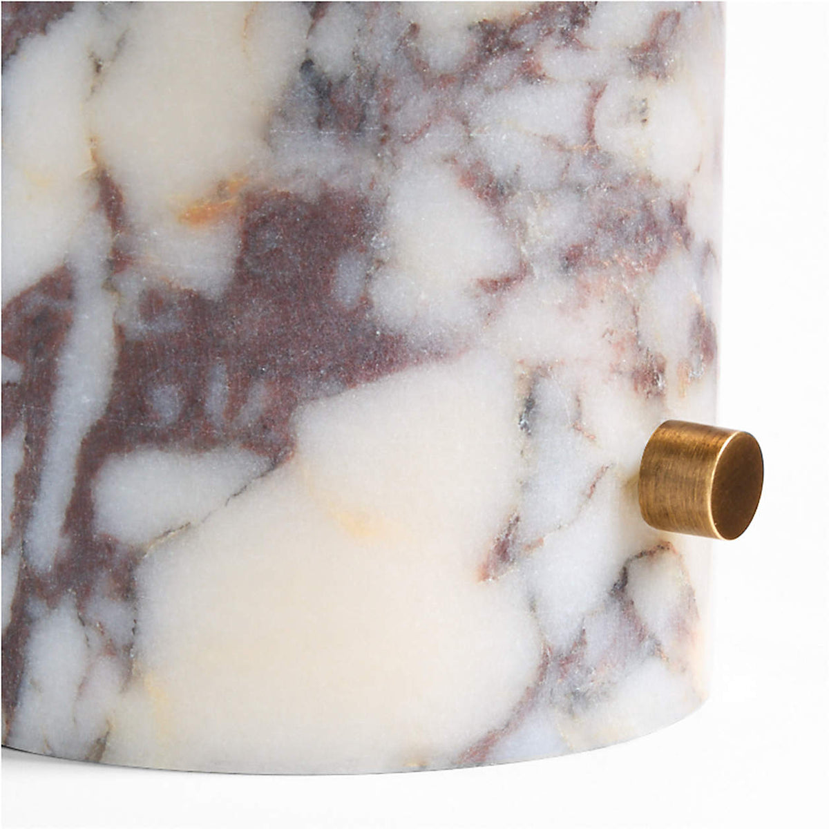 Seine Marble Tabla Lamp - Natural Stone & Rattan Table Light