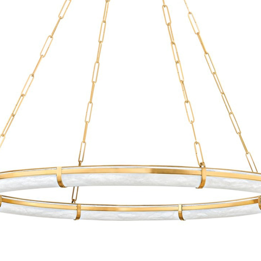 Sennett Alabaster Chandelier - Ring LED Pendant Light