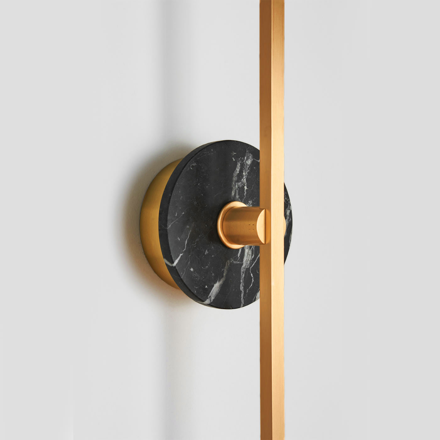 Stick Wall Lamp - Minimalist Marble Backplate Vertical LED Sconce | Architectural Slim Wall Light