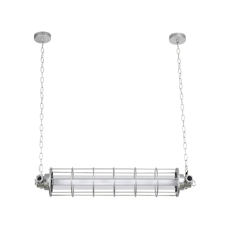 Strasbourg Tube Pendant Lamp - Sleek Silver Metal & Acrylic Linear Pendant Light | Modern Linear Suspension Light