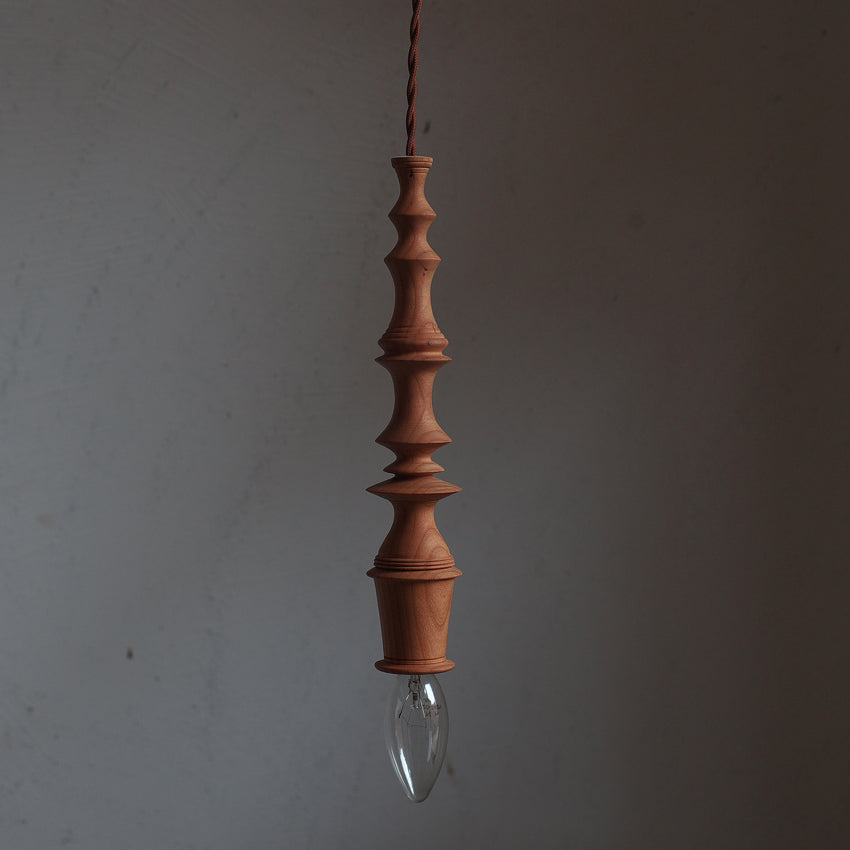 Sumally Pendant Light - Handcrafted Walnut Wood Pendant | Artisanal Geometric Wooden Hanging Light