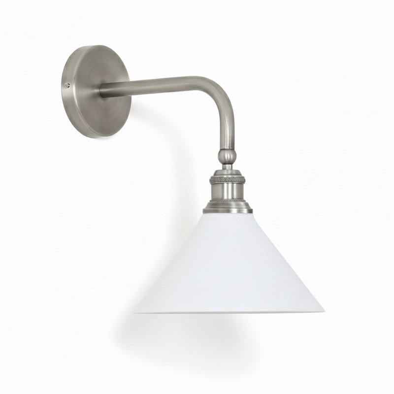 Thetford Wall Lamp - Classic Tapered Parasol Brass Wall Sconce | Vintage Bedside & Vanity Light