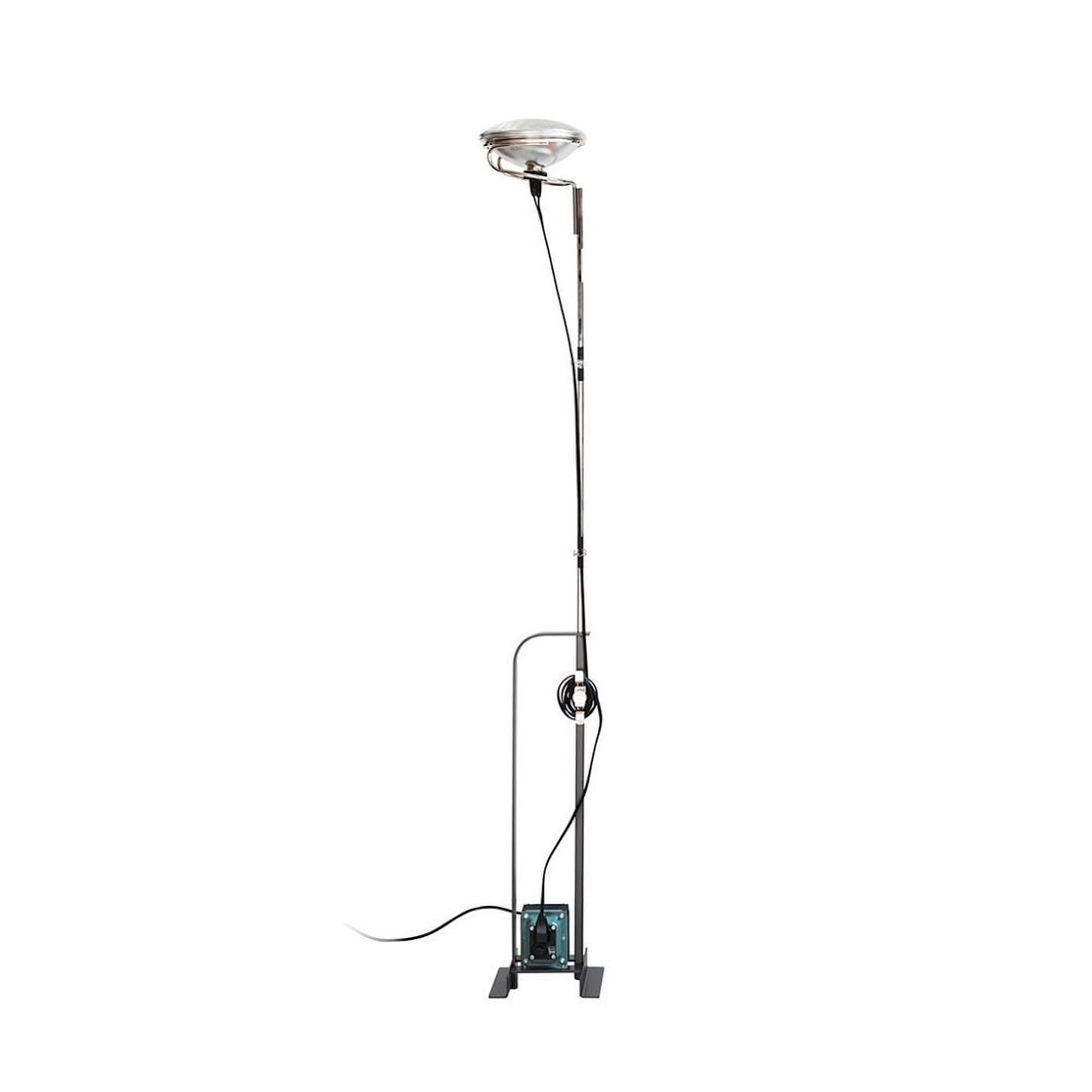Toio Floor Lamp - Telescopic Stainless Steel & Iron Base Standing Lamp | Industrial Ready-Made Floor Light
