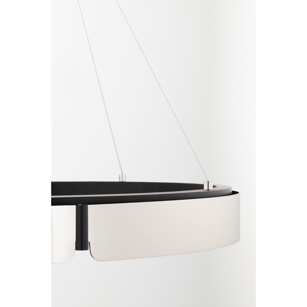 Tribeca Chandelier - Modern Dual-Tone Curved Ring LED Chandelier | Architectural Gold & Black Pendant