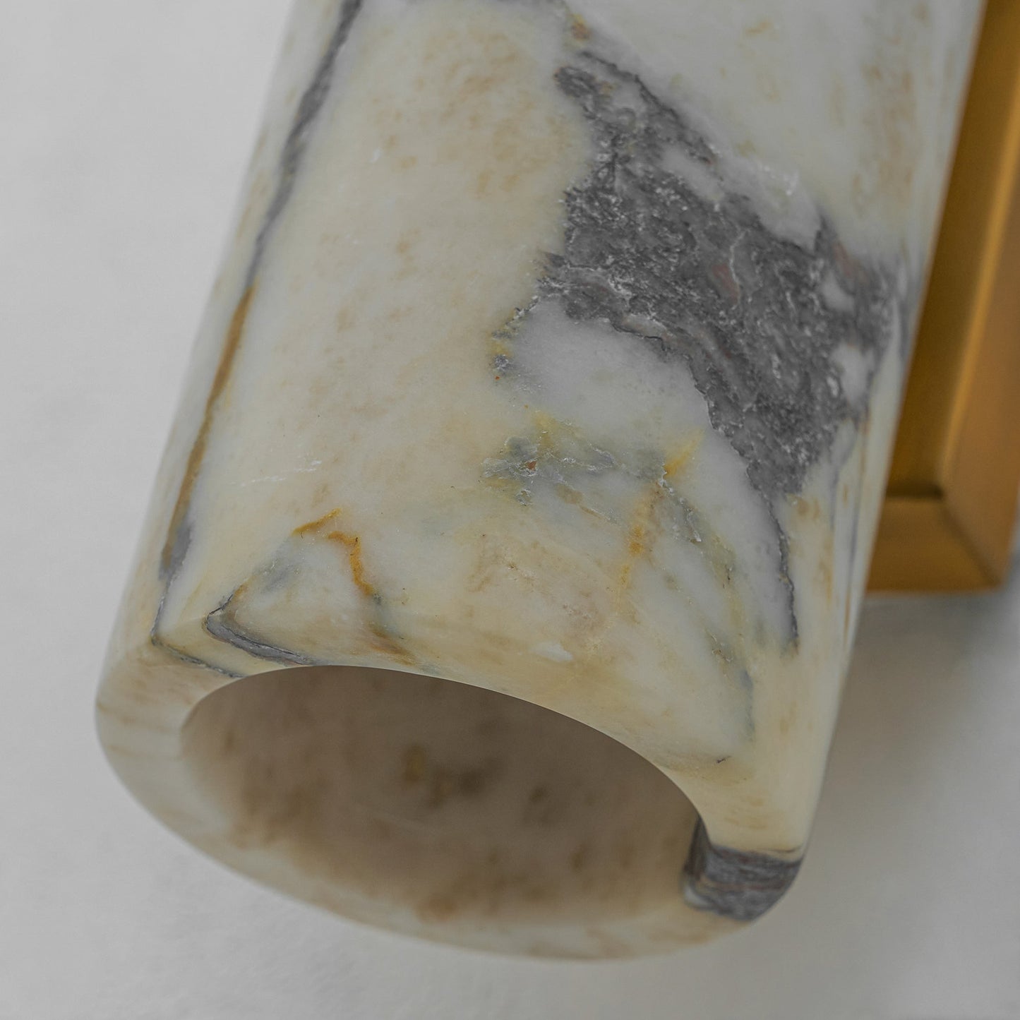 Tubular Marble Wall Lamp - Natural Stone Cylinder Sconce | Modern Minimalist G9 Wall Light