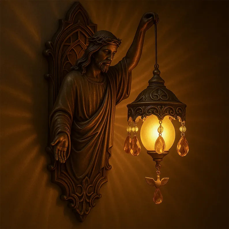 Myth Wall Lamp Collection - Handcrafted Mythological & Spiritual Figurine Sconces