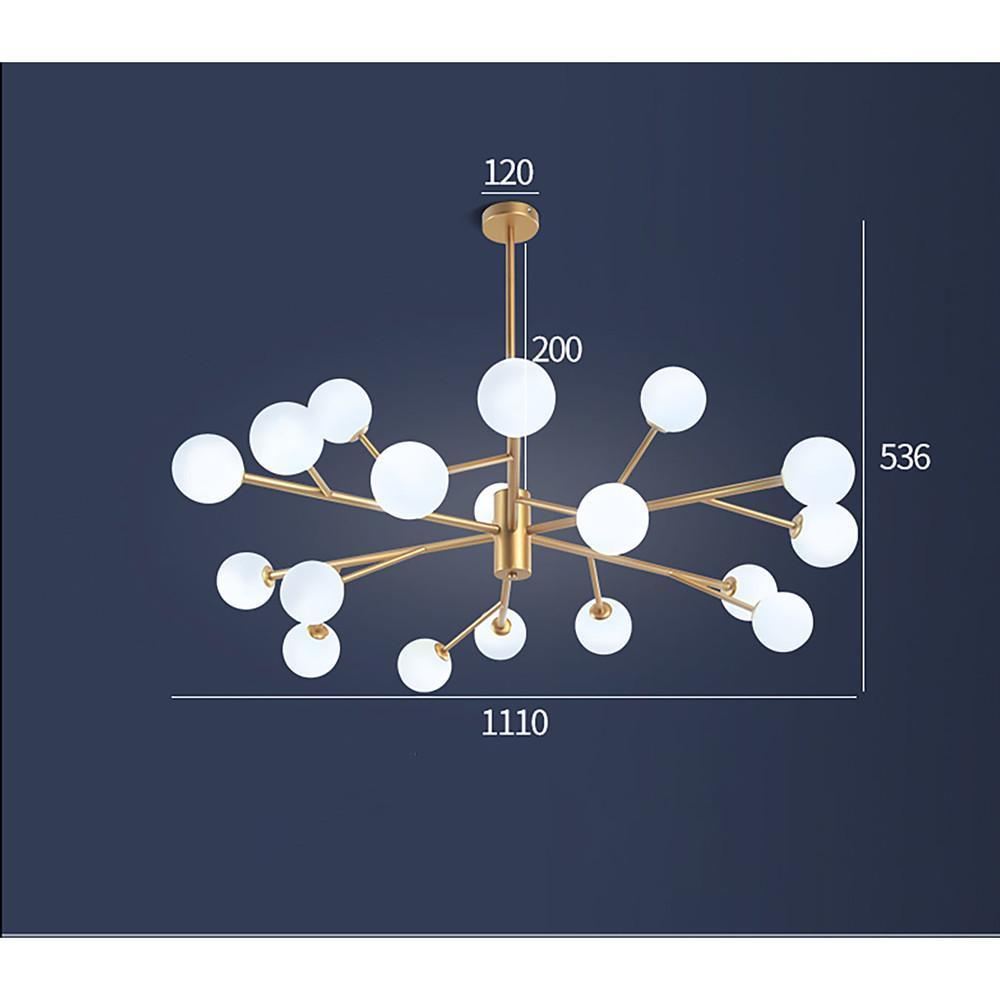 Sputnik Ceiling Light – Nordic Metal & Glass Bubble Modern Living Room Chandelier