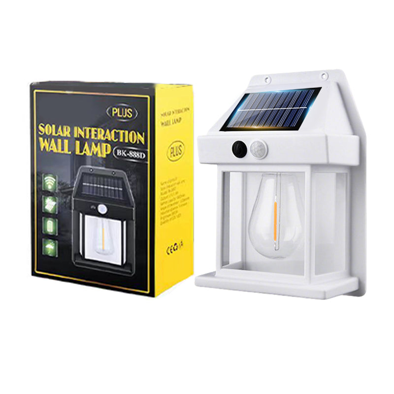 Solar Tungsten Wall Light (Buy 3 Get 1 Free) - Vintage Edison LED Motion Sensor Sconce | IP65 Waterproof Exterior Lamp