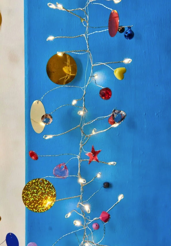 Folklore Fairy Lights – Bohemian Style Warm White LED String Light with Colorful Beaded Accents