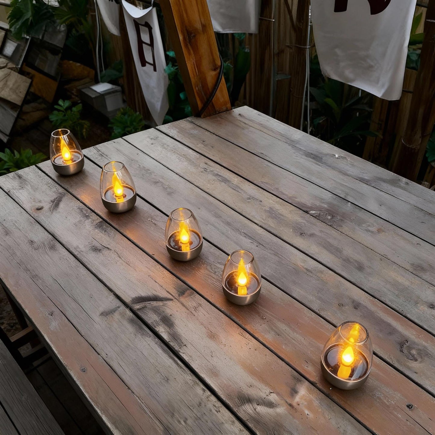 Flameless Solar Candles - Waterproof LED Flickering Pillar Light for Outdoor Decor