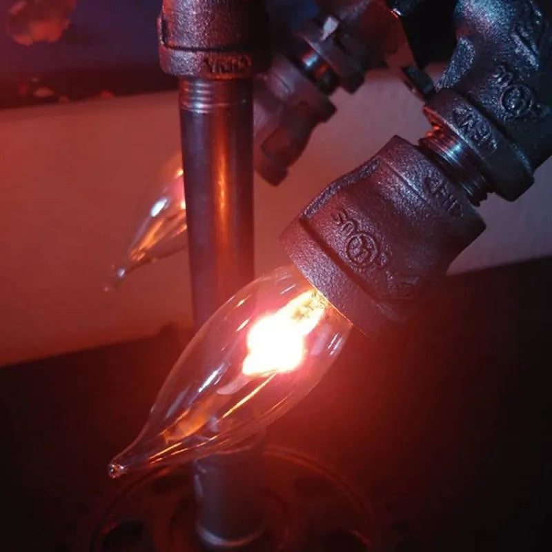 Rocket Lamp - Steampunk Industrial Rocket Desk Lamp & Sculptural Accent Light