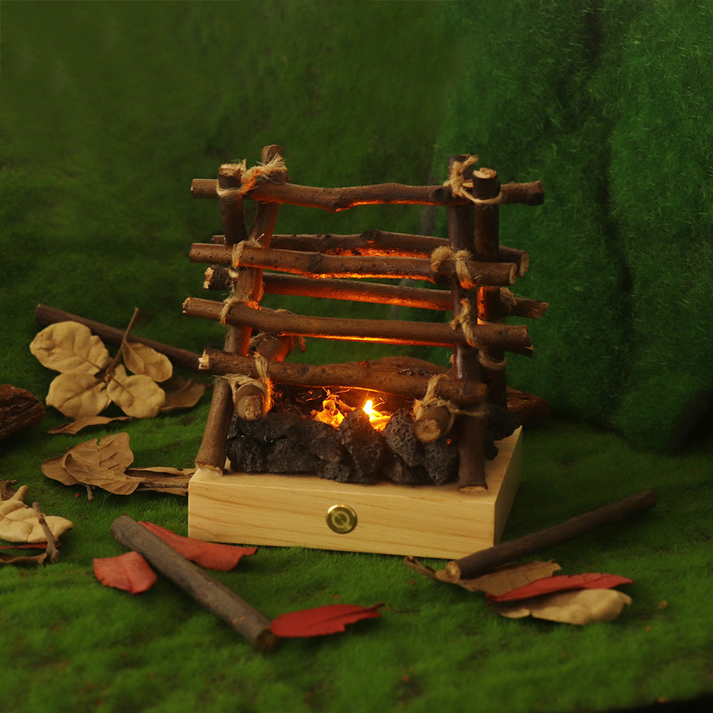 Portable Outdoor Branch Bonfire Lamp | Rechargeable Handcrafted Ambient Night Light