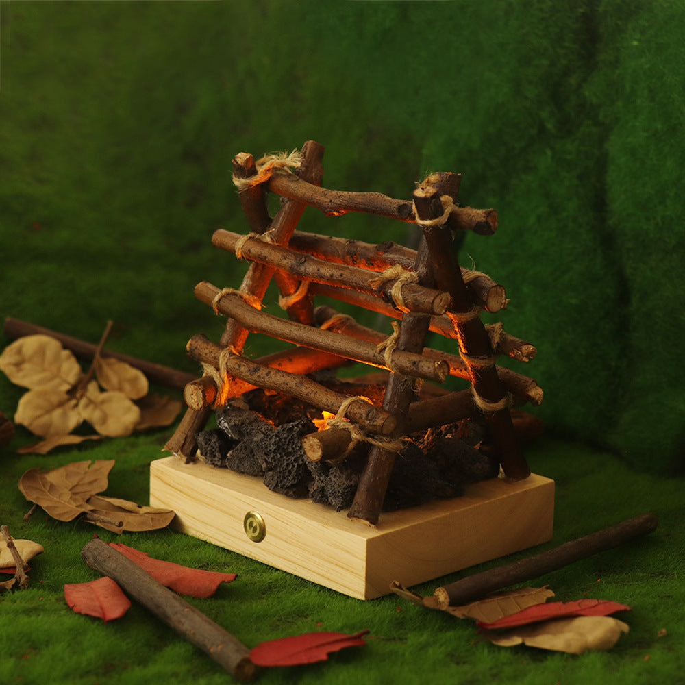 Portable Outdoor Branch Bonfire Lamp | Rechargeable Handcrafted Ambient Night Light