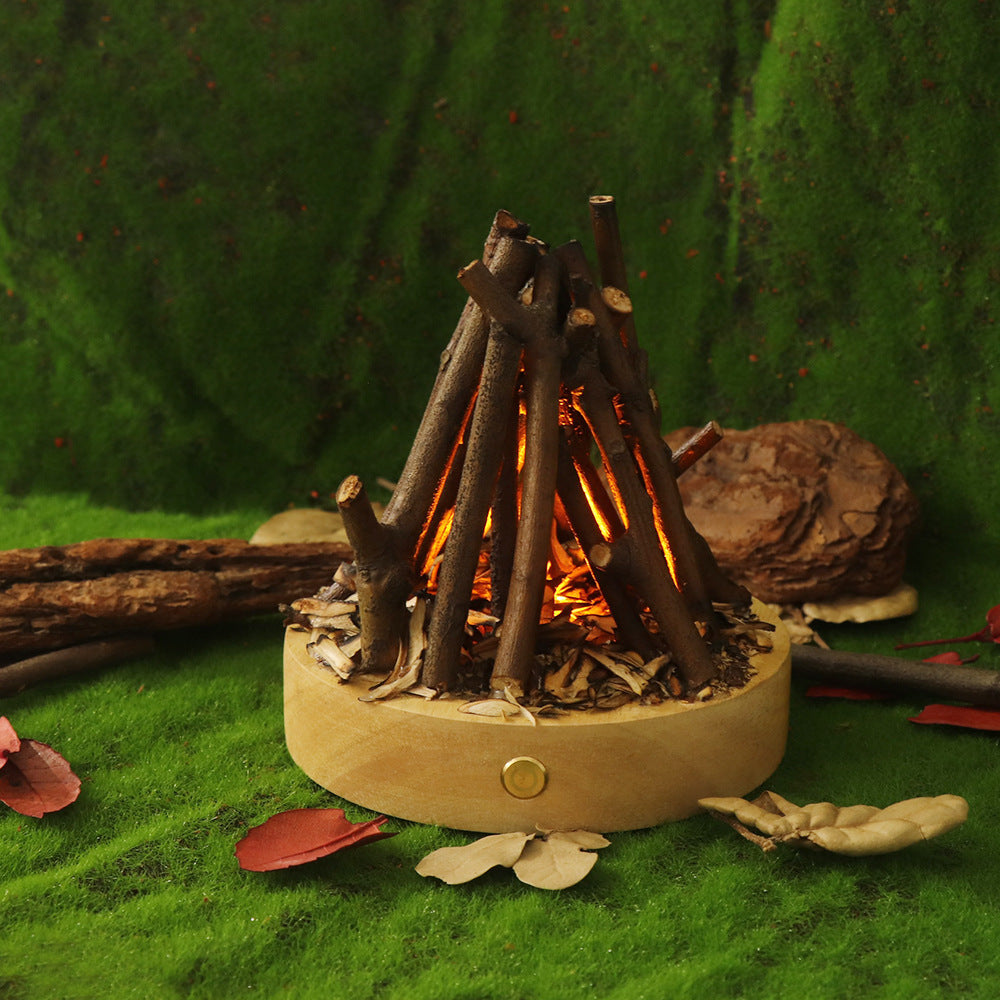 Portable Outdoor Branch Bonfire Lamp | Rechargeable Handcrafted Ambient Night Light