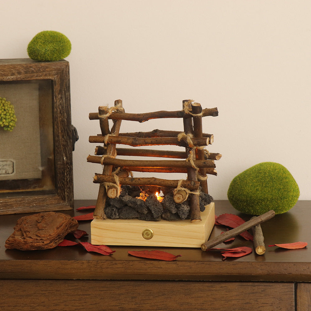 Portable Outdoor Branch Bonfire Lamp | Rechargeable Handcrafted Ambient Night Light