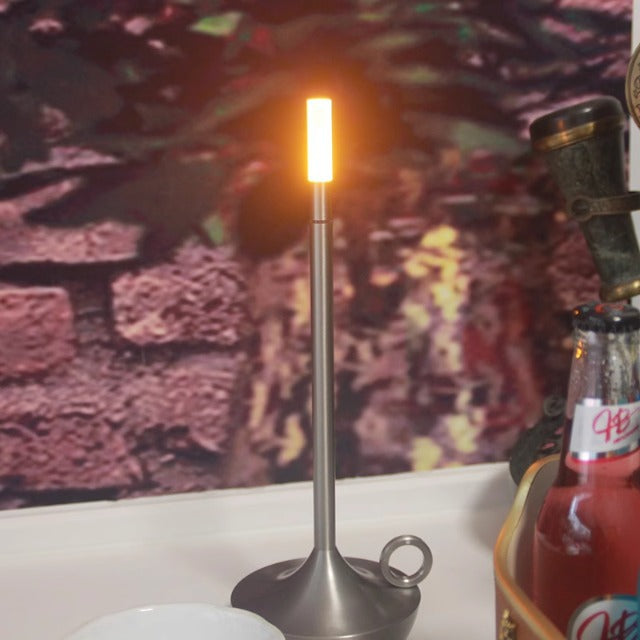 Light Luxury Aladdin Ambient Lamp - 3-Color Touch Metal Desk Decor Night Light