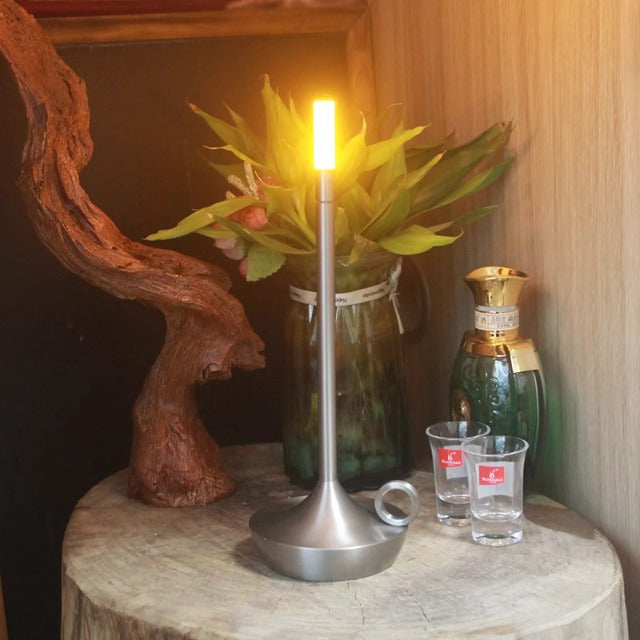 Light Luxury Aladdin Ambient Lamp - 3-Color Touch Metal Desk Decor Night Light