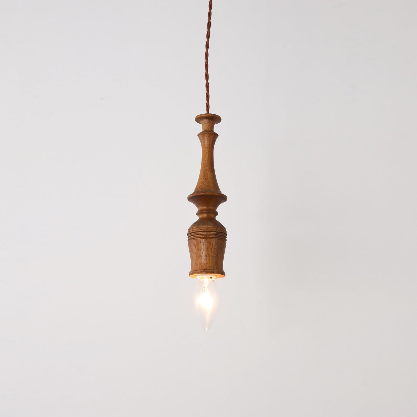 Sumally Pendant Light - Handcrafted Walnut Wood Pendant | Artisanal Geometric Wooden Hanging Light