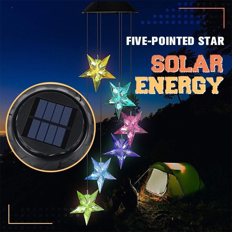 Solar-Powered Butterfly Wind Chime Lights - 7 Color Changing LED Outdoor Mobile | Waterproof Garden & Patio Hanging Sconce