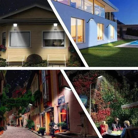 800W LED Solar Street Light with Remote Control - IP65 Waterproof Commercial Floodlight | Dusk-to-Dawn Motion Sensor Security Sconce