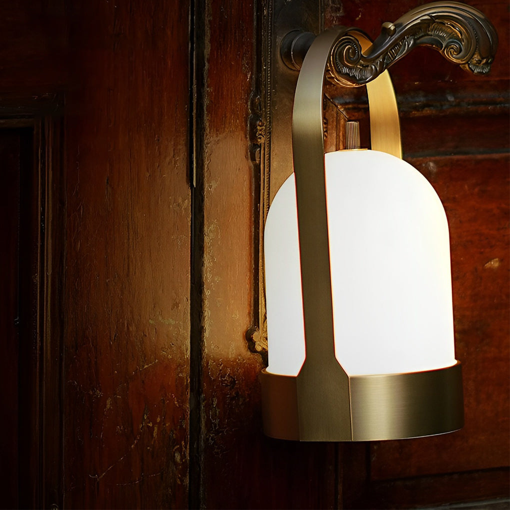Portable LED Lantern | Luxury Cordless Steel & Glass Indoor-Outdoor Lamp