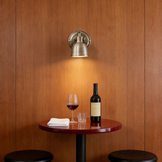 Vintage Bauhaus Wall Light – Geometric Iron & Tri-Color GU10 Accent Light