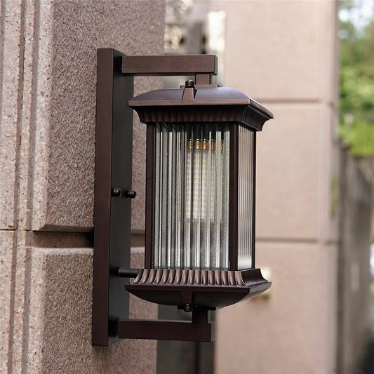 Neo-Chinese Waterproof Outdoor Wall Lamp - Retro Porch & Courtyard Sconce