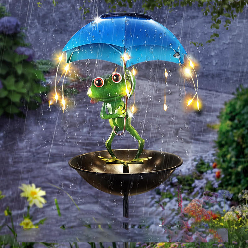 Creative Frog Garden Decoration - Acrylic Outdoor Umbrella Stake Sconce | Whimsical Waterproof Lawn & Patio Light