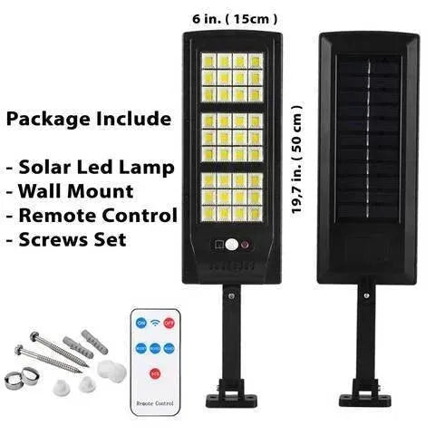800W LED Solar Street Light - Commercial IP65 Weatherproof Dusk-to-Dawn Lamp | Motion Sensor Outdoor Security Floodlight