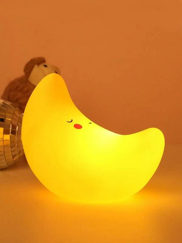 Cute Moon & Star Shaped Night Light - Whimsical LED Nursery Lamp | Decorative Battery-Powered Bedside Light