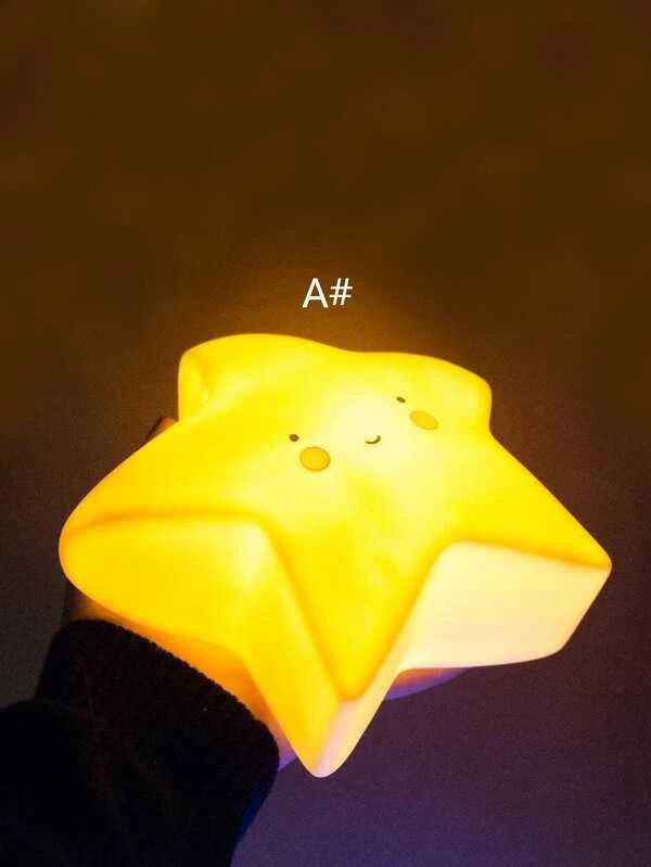 Cute Moon & Star Shaped Night Light - Whimsical LED Nursery Lamp | Decorative Battery-Powered Bedside Light