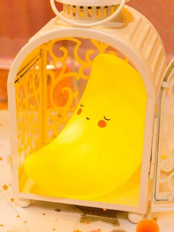 Cute Moon & Star Shaped Night Light - Whimsical LED Nursery Lamp | Decorative Battery-Powered Bedside Light