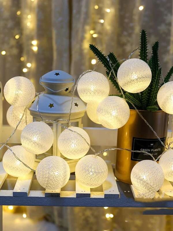 10-Ball Bulb String Lights | Luxury Battery-Powered Globe Fairy Lights