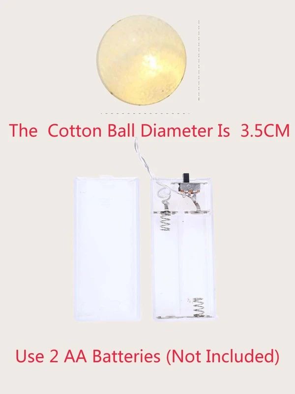 10-Ball Bulb String Lights | Luxury Battery-Powered Globe Fairy Lights