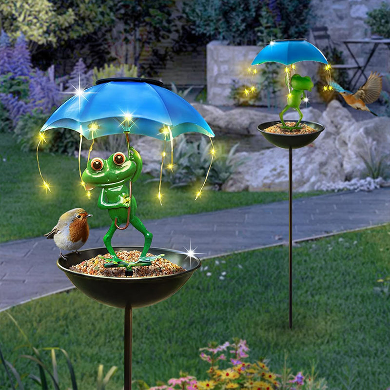 Creative Frog Garden Decoration - Acrylic Outdoor Umbrella Stake Sconce | Whimsical Waterproof Lawn & Patio Light