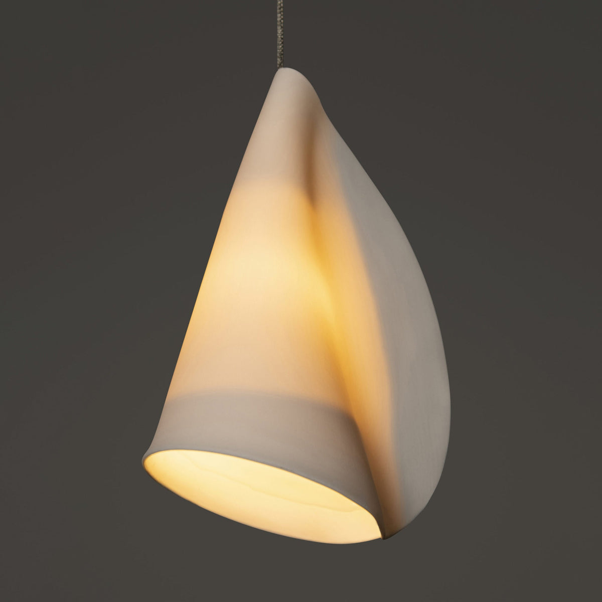 21 Thin Porcelain Pendant Lamp – Hand-Formed Ceramic Organic Multi-Head Suspension Light
