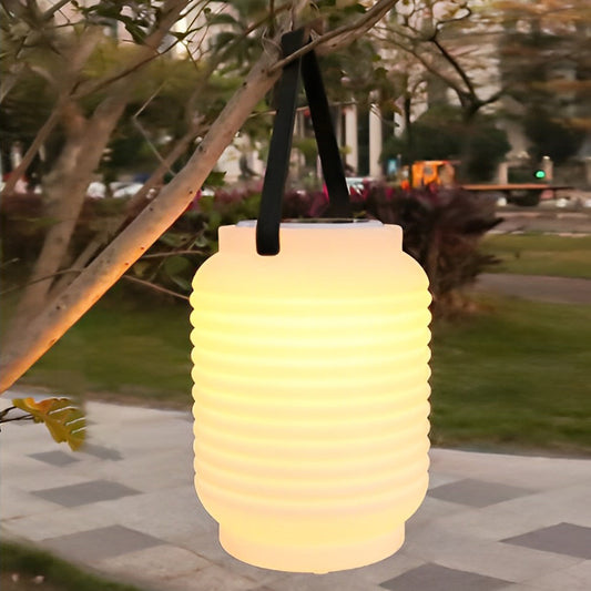 Portable Waterproof Solar Camping Lantern - Cylinder LED Outdoor Floor Lamp | Rechargeable Garden & Patio Light