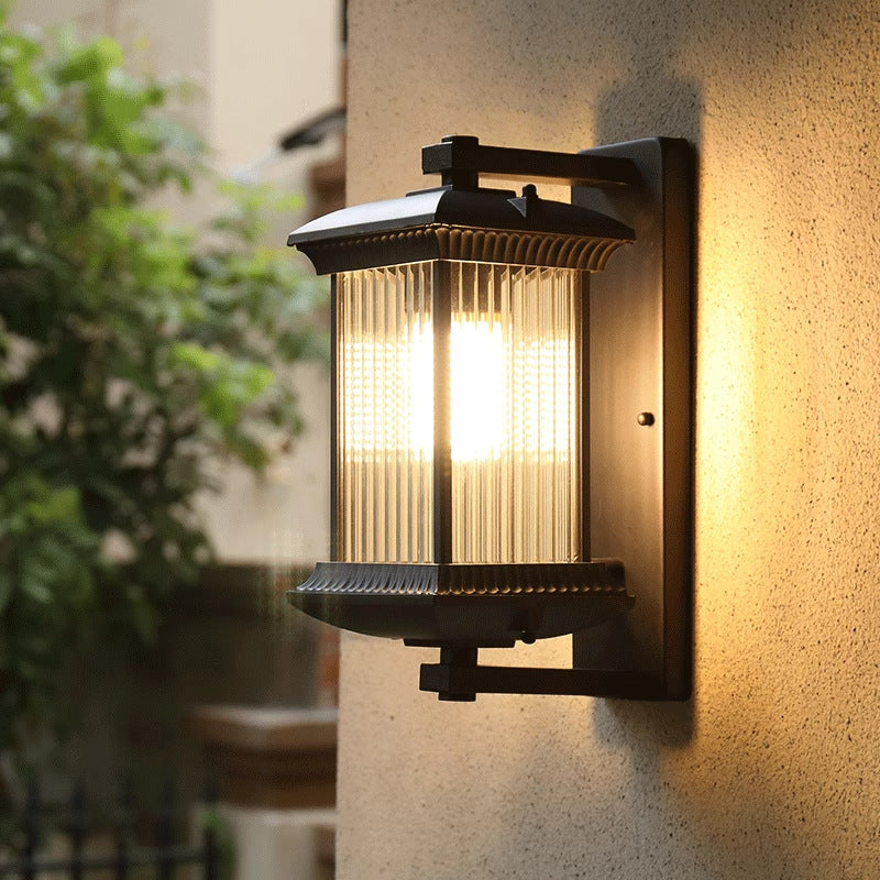 Neo-Chinese Waterproof Outdoor Wall Lamp - Retro Porch & Courtyard Sconce