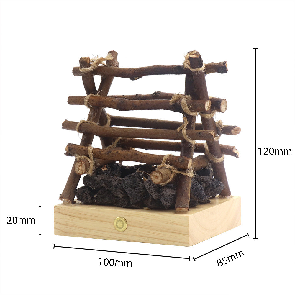Portable Outdoor Branch Bonfire Lamp | Rechargeable Handcrafted Ambient Night Light