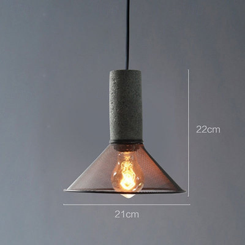 Cement Iron Cage Pendant Light – Modern Industrial Concrete & Geometric Mesh Pendant
